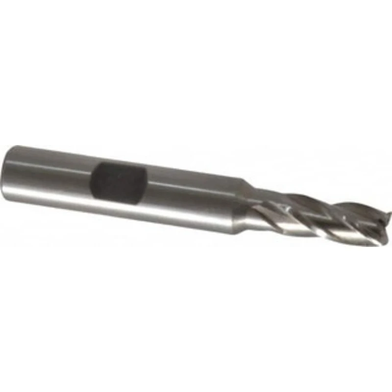 Value Collection 7mm, 5/8 LOC, 3/8 Shank Diam, 2-1/2 OAL, 4 Flute, High Speed Steel Square End Mill Single End, Uncoa...